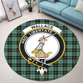 Wallace Hunting Ancient Tartan Crest Round Rug
