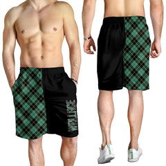Wallace Hunting Ancient Tartan Crest Men's Short - Cross Style