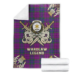 Wardlaw Modern Tartan Gold Courage Symbol Blanket