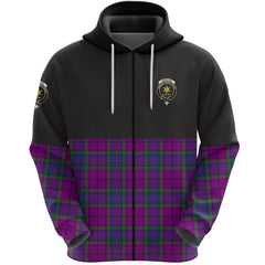 Wardlaw Modern Clan Half Of Tartan Zipper Hoodie