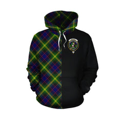 Watson Modern Tartan Hoodie Half of Me - Cross Style