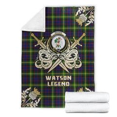 Watson Modern Tartan Gold Courage Symbol Blanket
