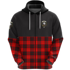 Wemyss Modern Clan Half Of Tartan Zipper Hoodie
