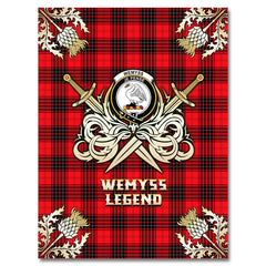 Wemyss Modern Tartan Gold Courage Symbol Blanket
