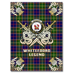 Whitefoord Modern Tartan Gold Courage Symbol Blanket