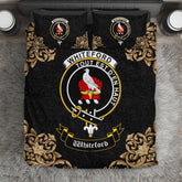 Whiteford Crest Black Bedding Set
