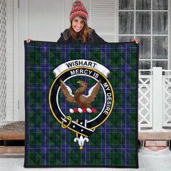 Wishart Hunting Tartan Crest Quilt