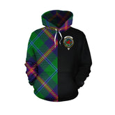 Young Modern Tartan Hoodie Half of Me - Cross Style