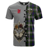 Blair Dress Tartan T-shirt - Lion Rampant And Celtic Thistle Style