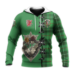 Boyle Tartan Hoodie - Lion Rampant And Celtic Thistle Style