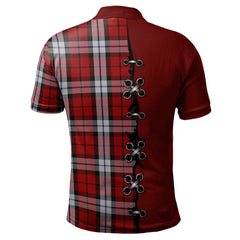 Brodie Dress Tartan Polo Shirt - Lion Rampant And Celtic Thistle Style