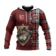 Brodie Dress Tartan Hoodie - Lion Rampant And Celtic Thistle Style