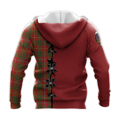 Bruce Modern Tartan Hoodie - Lion Rampant And Celtic Thistle Style