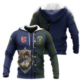 Buchanan Hunting Tartan Hoodie - Lion Rampant And Celtic Thistle Style