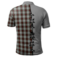 Fraser Dress Tartan Polo Shirt - Lion Rampant And Celtic Thistle Style