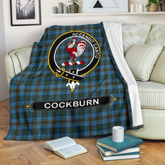 Cockburn Family Tartan Crest Blanket - 3 Sizes