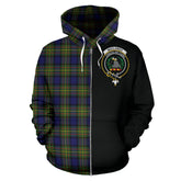 MacLaren Modern Tartan Crest Zipper Hoodie - Half Of Me Style