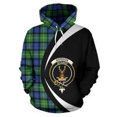 Gordon Old Ancient Tartan Crest Hoodie - Circle Style