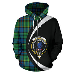 Forsyth Ancient Tartan Crest Zipper Hoodie - Circle Style