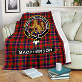 MacPherson (Chief) Family Tartan Crest Blankets