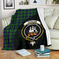 Duncan Modern Tartan Crest Blanket - 3 Sizes