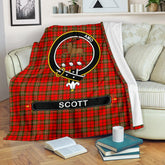 Scott Tartan Crest Blanket - 3 Sizes