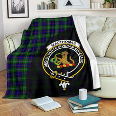 MacThomas Modern Tartan Crest Blanket Wave Style