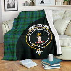 Henderson Ancient Tartan Crest Blanket Wave Style