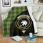 Cunningham Dress Green Dancers Tartan Crest Blanket Wave Style