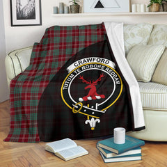 Crawford Modern Tartan Crest Blanket Wave Style