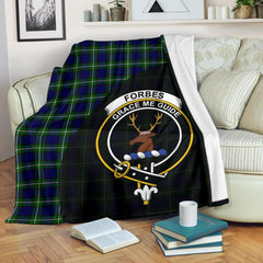 Forbes Modern Tartan Crest Blanket Wave Style