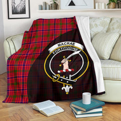 MacRae Modern Tartan Crest Blanket Wave Style