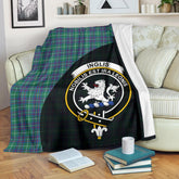 Inglis Ancient Tartan Crest Blanket Wave Style