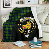 Campbell of Breadalbane Modern Tartan Crest Blanket Wave Style