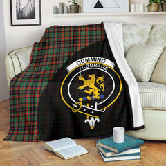 Cumming Hunting Ancient Tartan Crest Blanket Wave Style
