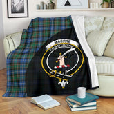 MacRae Hunting Ancient Tartan Crest Blanket Wave Style