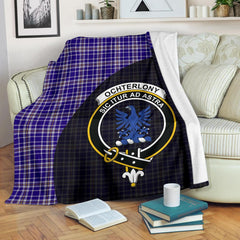Ochterlony Tartan Crest Blanket Wave Style