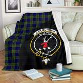 Cockburn Modern Tartan Crest Blanket Wave Style