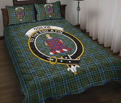 Ogilvie Hunting Ancient Tartan Crest Quilt Bed Set