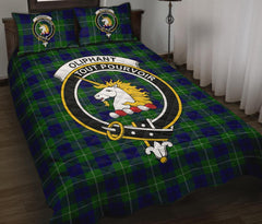 Oliphant Modern Tartan Crest Quilt Bed Set