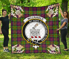 McCrindle Tartan Crest Premium Quilt - Gold Thistle Style SP
