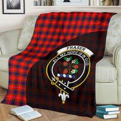 Fraser Modern Tartan Crest Blanket Wave Style