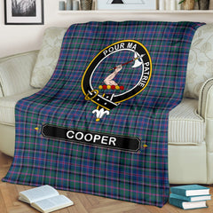 Cooper Family Tartan Crest Blanket - 3 Sizes