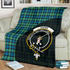 Gunn Ancient Family Tartan Crest Blanket - 3 Sizes