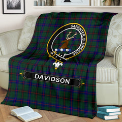 Davidson Tartan Crest Blanket - 3 Sizes