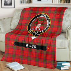 Ross Family Tartan Crest Blankets