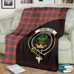 Hamilton Ancient Tartan Crest Blanket Wave Style