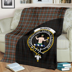 Murray of Atholl Weathered Tartan Crest Blanket Wave Style