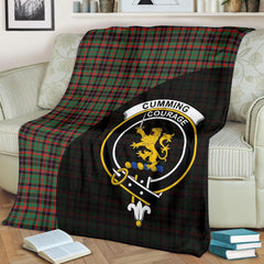 Cumming Hunting Ancient Tartan Crest Blanket Wave Style