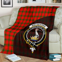 MacQuarrie Modern Tartan Crest Blanket Wave Style